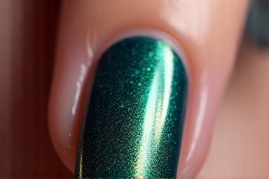 Ongles avec effet Cat-Eye irisé